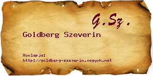 Goldberg Szeverin névjegykártya